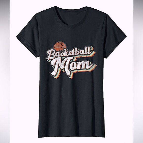 🌴 Basketball Mom Graphic T-Shirt Black XL Port & Company - Picture 1 of 10